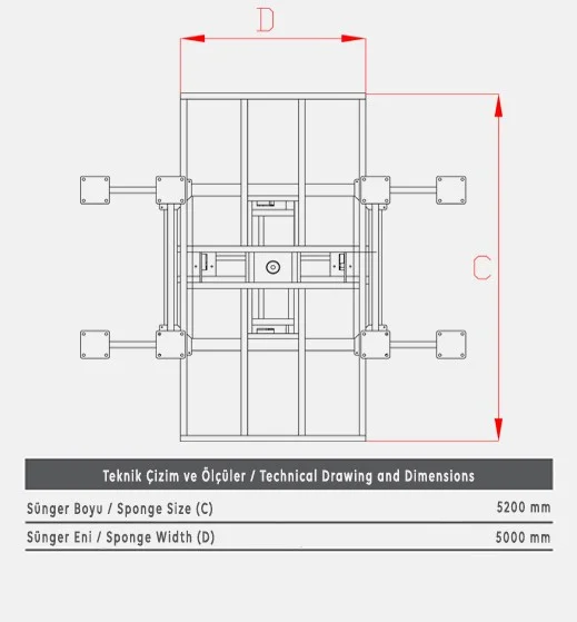 Bulaşık Süngeri Pres Makinesi - Teknik Çizim 2