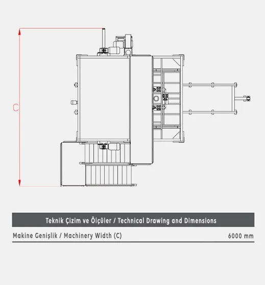 BP11 Geri Dönüşüm Süngeri İmalat Makinesi - Teknik Çizim 2
